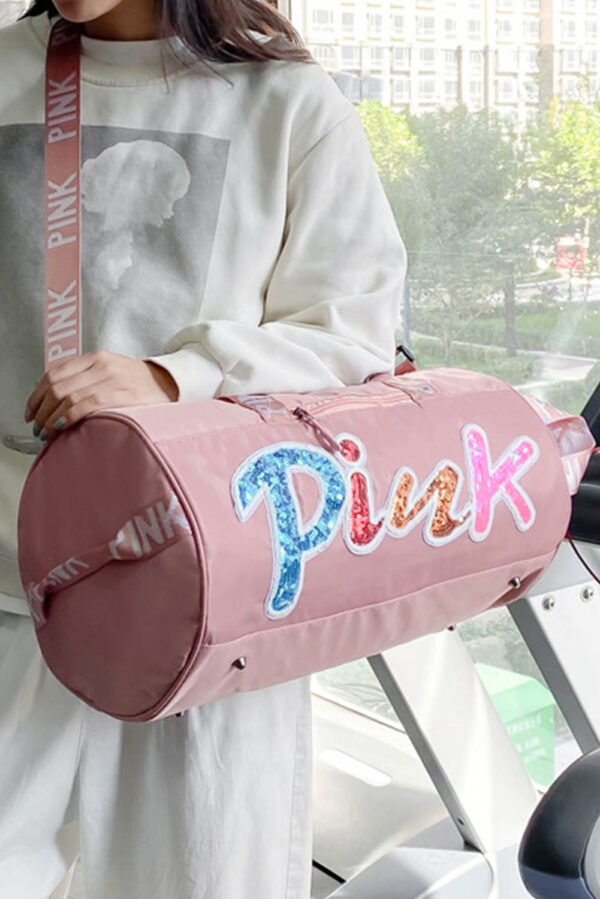 Sequin Letter Sport and Luggage Bag