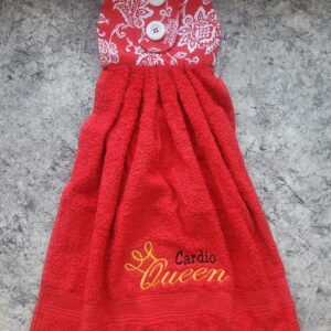Gym Hanging Tie Towels - Red Cardio Queen - Image 2