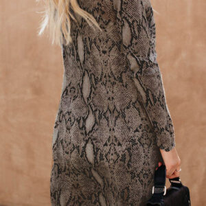 Snake Print Long Cardigan - Image 3