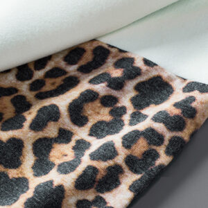 Beige Leopard Print Colorblock Kids Hoodie - Image 2