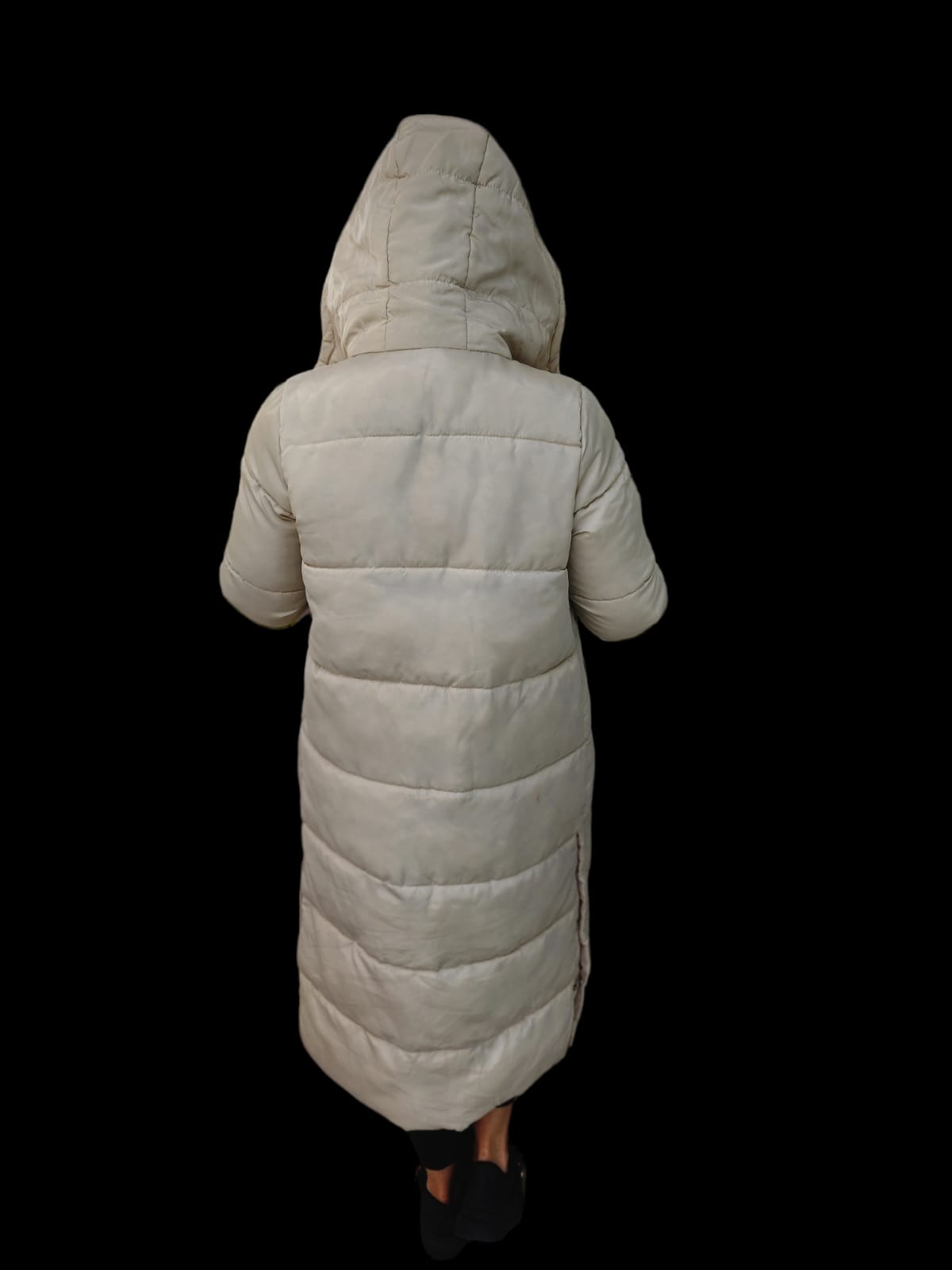 Cream Puffer Coat - Image 2