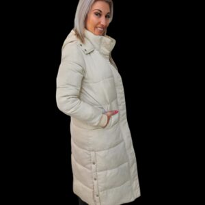 Cream Puffer Coat - Image 3