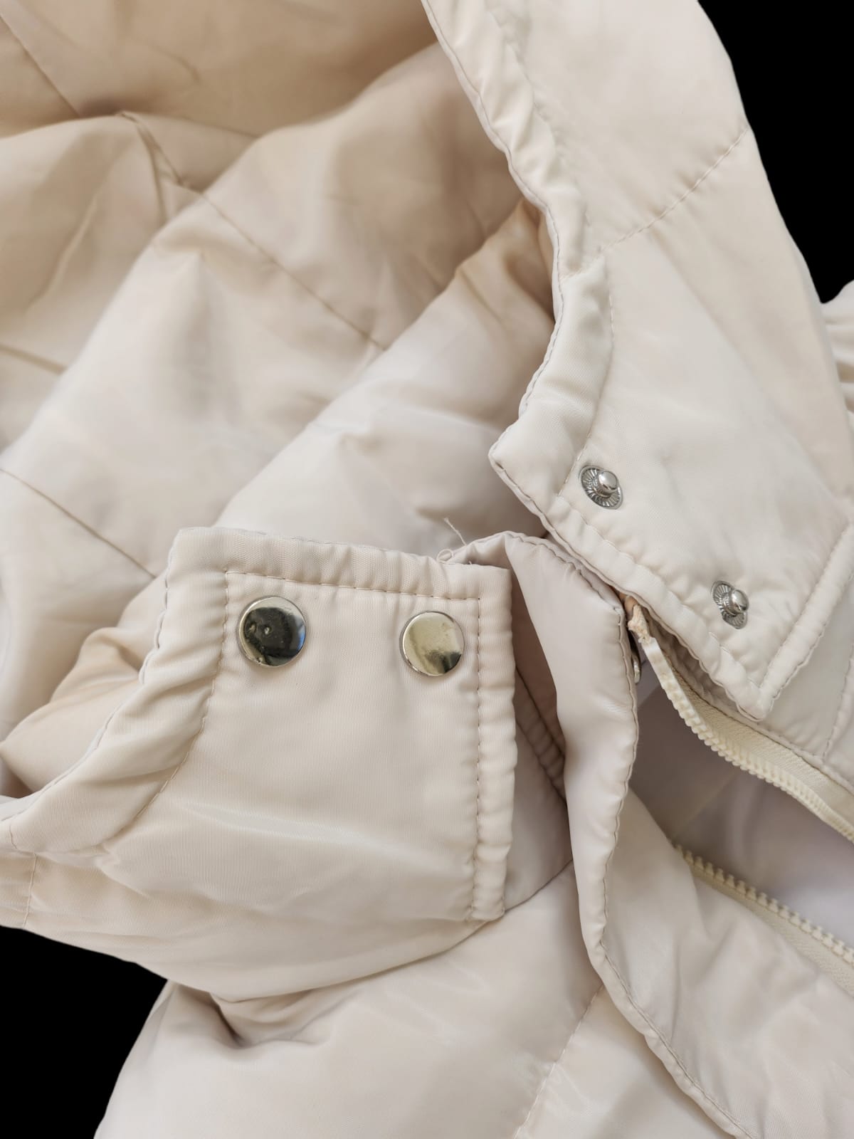 Cream Puffer Coat - Image 5