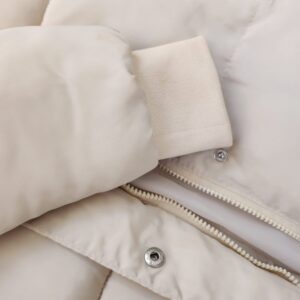 Cream Puffer Coat - Image 6