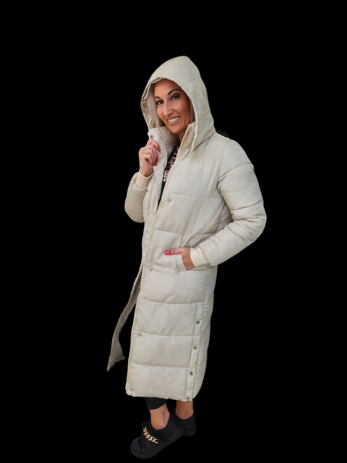Cream Puffer Coat - Image 1