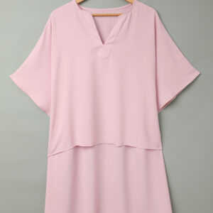 Pink Chic High Low Kimono Top - Image 3