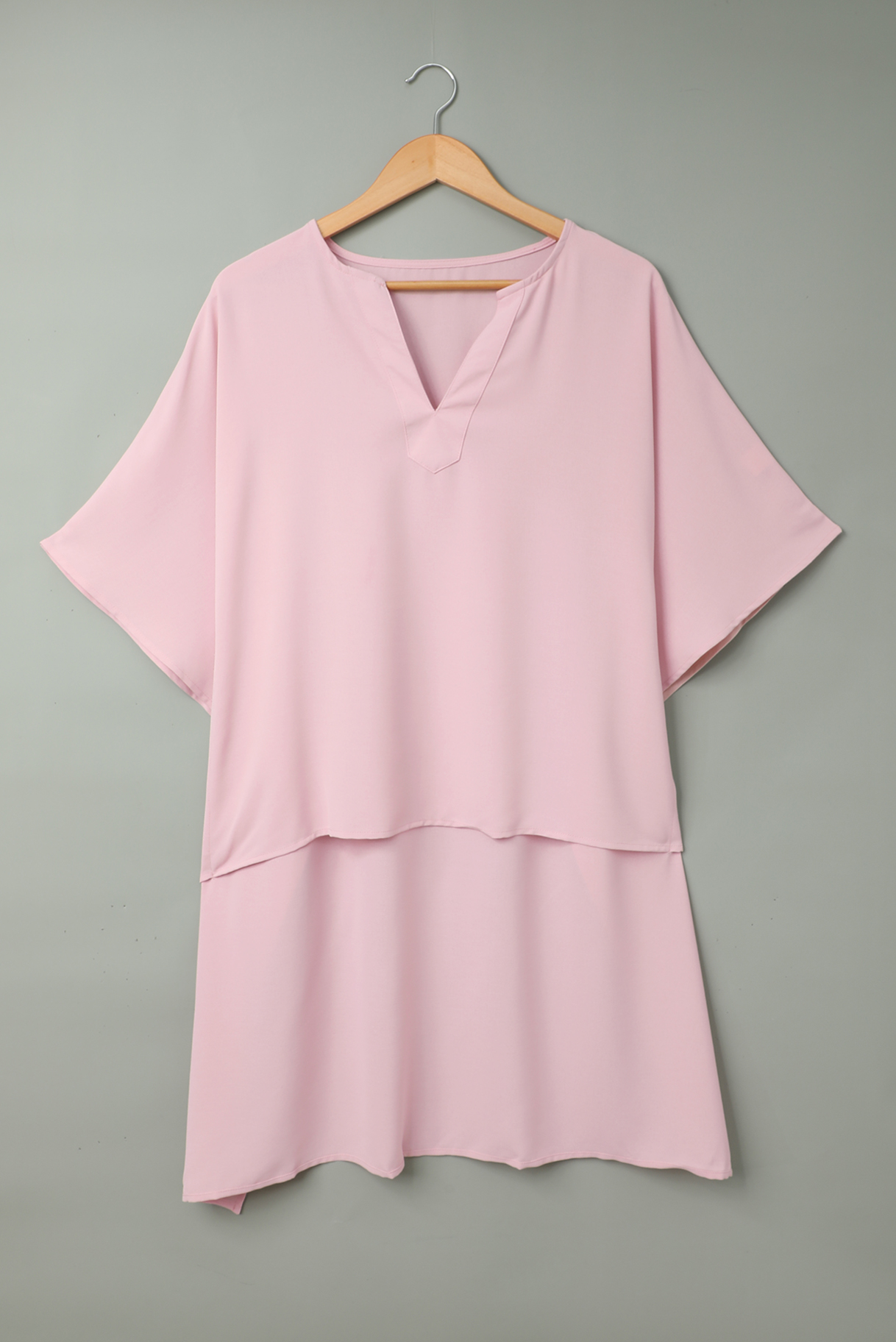 Pink Chic High Low Kimono Top - Image 3